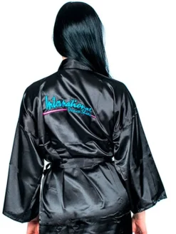 Dame Dansebutikken Danseunderdele Damer-International sort kimono til dans - voksen