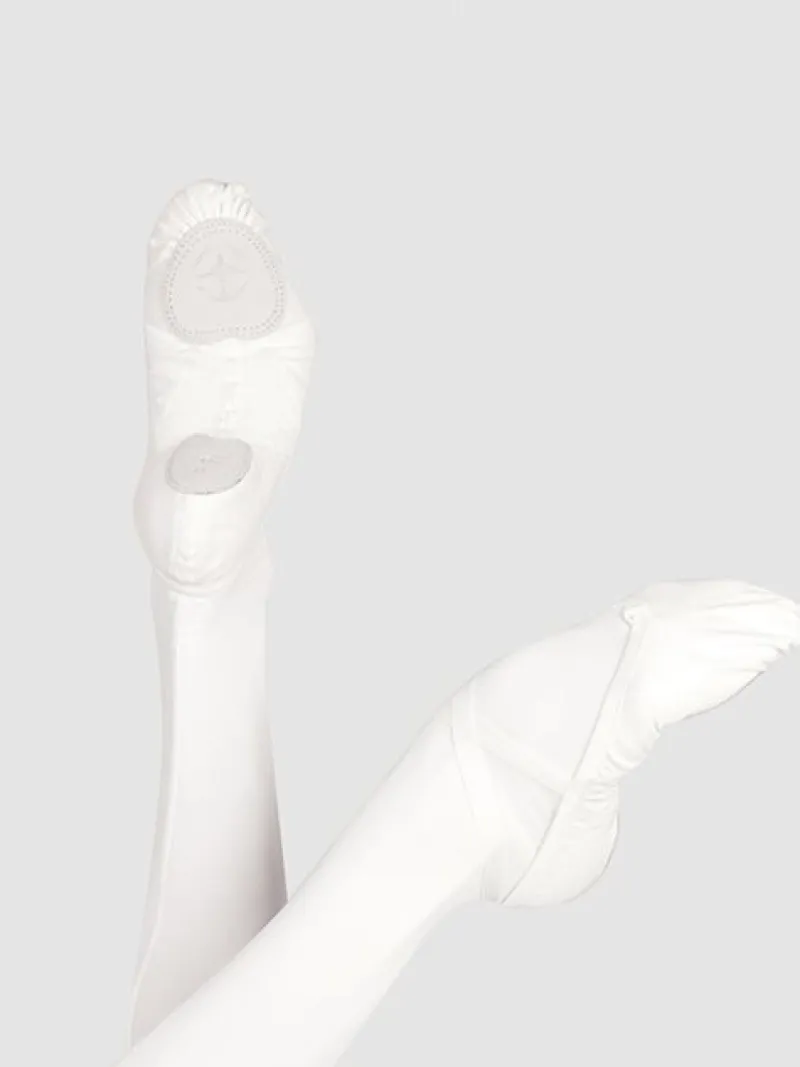 Dansebutikken Balletsko Bløde-Kanvas hvid softballetsko/springsko Wear Moi