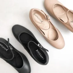 Dame Dansebutikken Andre Sko Ballet/moderne Dans|Karatersko-Karakter dansesko i sort blød skind