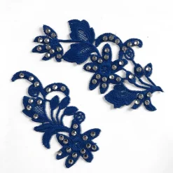 Dansebutikken Rhinsten/smykker|Hår Accessories-Kobolt blå applikation med sten til dansetøj eller hår