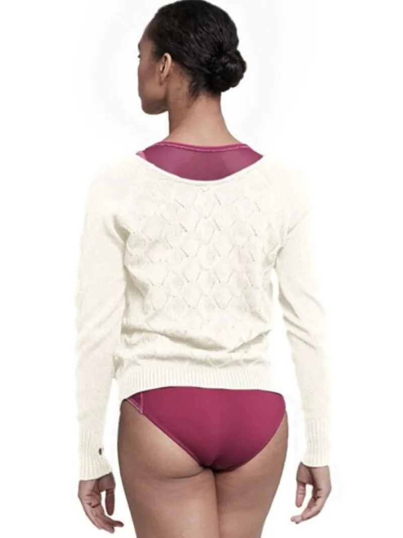 Dame Dansebutikken Dragter Damer-Lang bomuldsstrik fra Bloch - creme