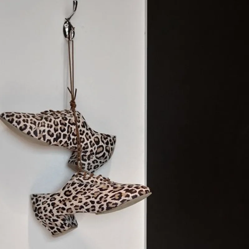 Dame Dansebutikken Træningssko Damer|Social Dansesko-Leopard dansesko træning Ray Rose