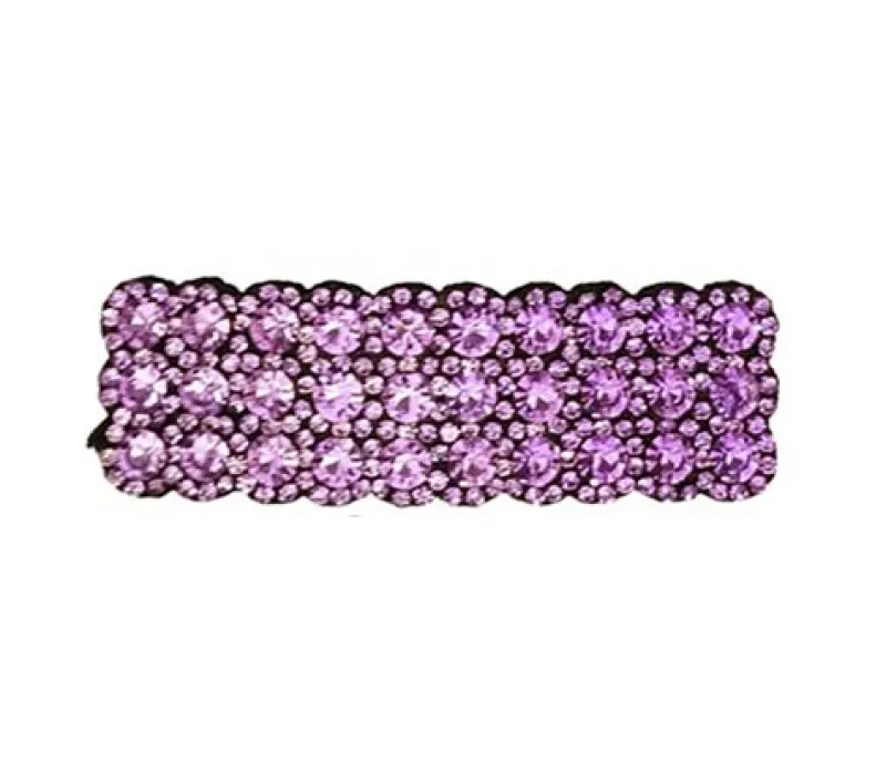 Dansebutikken Gymnastik Hårtilbehør|Hår Accessories-Lilla clic-clac hårspænde med rhinsten