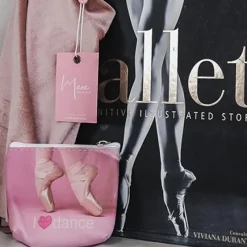 Dansebutikken Andet Til Ballet-Lille rosa balletpung med flot ballet motiv