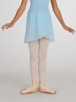 Børn Dansebutikken Underdele Piger|Gymnastikkjole Piger-Lyseblå chiffon skirt børn Capezio