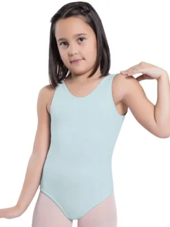 Børn Dansebutikken Dragter Piger|Balletdragter Børn-Lyseblå dragt pige u.ærmer ballet/gymnastik