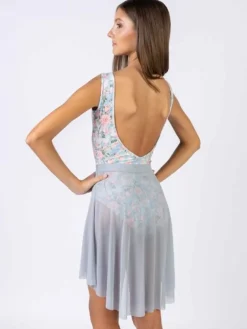 Dame Dansebutikken Skørter Til Skøjteløb|Ballet Underdele Damer-Lyseblå pull on mesh skørt fra Mara Dancewear