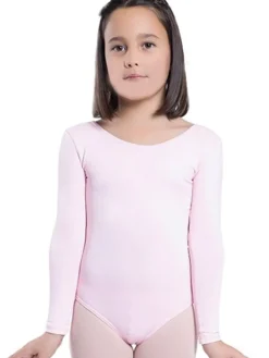Børn Dansebutikken Dragter Piger|Balletdragter Børn-Lyserød dragt m.langt ærme ballet/gymnastik