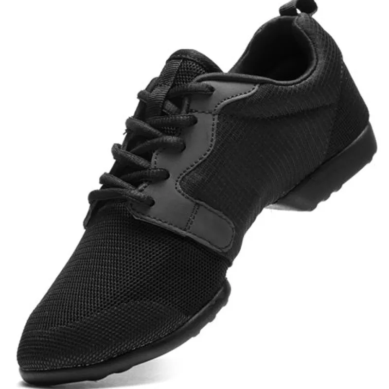 Dame Dansebutikken Sneakers Børn|Salsasko Damer-MOJO sort Rumpf sneaker til alt slags dans