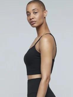 Dansebutikken Pilates Overdele|Yogatoppe-Moonchild sort blød top med puder lunar luxe