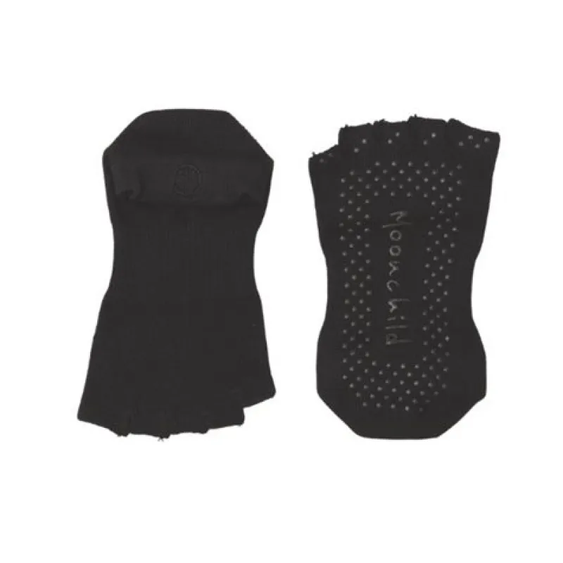 Dansebutikken Andet Til Yoga-Moonchild sorte open-toe socks