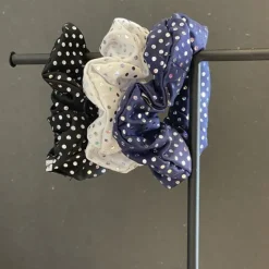 Dansebutikken Rhinsten/smykker|Gymnastik Hårtilbehør-Mørkeblå hårelastik med trykte palietter