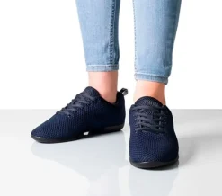 Dame Dansebutikken Salsasko Damer|Swingsko Damer-Mørkeblå sneaker åndbar strik til damer - Suny
