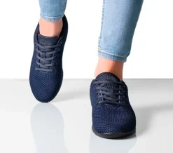 Dame Dansebutikken Salsasko Damer|Swingsko Damer-Mørkeblå sneaker åndbar strik til damer - Suny