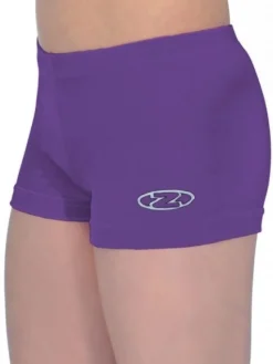 Dansebutikken Underdele Piger-Mørkelilla basic velour shorts til piger gym The zone