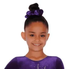 Dansebutikken Gymnastik Hårtilbehør|Hår Accessories-Mørkelilla velour hårelastik