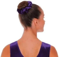 Dansebutikken Gymnastik Hårtilbehør|Hår Accessories-Mørkelilla velour hårelastik