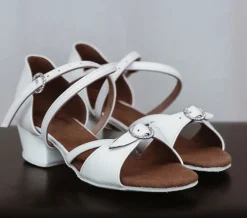 Børn Dansebutikken Pige Dansesko-Natasha pige hvid dansesko International