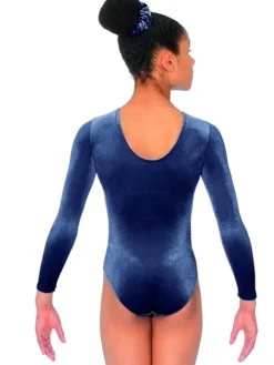 Dansebutikken Dragter Piger-Navy velour gymnastikdragt piger The zone
