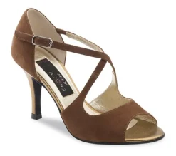 Dame Dansebutikken Salsasko Damer|Tangosko Damer-Nueva Epoca Tessa smuk brun dansesko