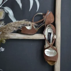 Dame Dansebutikken Salsasko Damer|Tangosko Damer-Nueva Epoca Tessa smuk brun dansesko