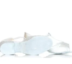 Børn Dansebutikken Pige Dansesko-Pige dansesko sølv glimmer Freed of London