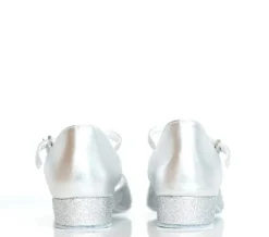 Børn Dansebutikken Pige Dansesko-Pige dansesko sølv glimmer Freed of London