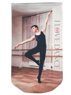 Dansebutikken Andet Til Ballet|Balletsko Tilbehør-Pose til balletsko til drenge/herrer med print og net