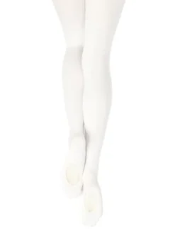 Dame Dansebutikken Strømpebukser Til Ballet|Ballet Trikot Børn-Pridance hvid ballet trikot m. hul - 3 PAR DKK 220