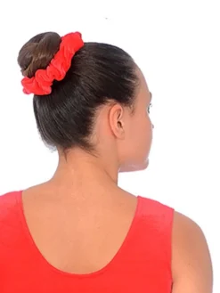 Dansebutikken Gymnastik Hårtilbehør|Hår Accessories-Rød velour hårelastik