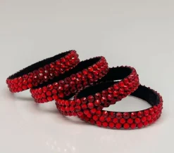 Dansebutikken Smykker Til Dans-Røde rhinsten armbånd