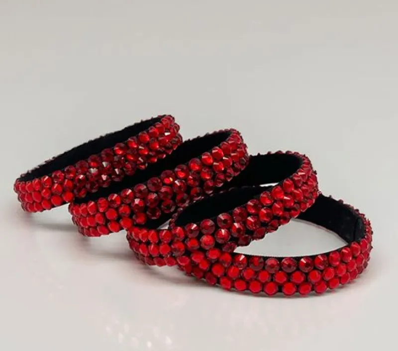 Dansebutikken Smykker Til Dans-Røde rhinsten armbånd