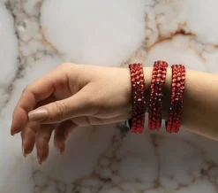 Dansebutikken Smykker Til Dans-Røde rhinsten armbånd