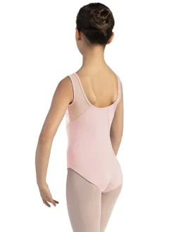 Børn Dansebutikken Balletdragter Børn-Rosa dragt til piger med fløjsdetaljer Bloch