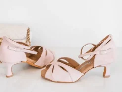 Dame Dansebutikken Salsasko Damer|Tangosko Damer-Rosa flot dansesko til damer med 5 cm hæl