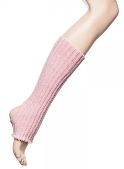 Dansebutikken Benvarmere Til Ballet|Benvarmere Til Dans-Rosa ribstrikket benvarmere til ballet og dans