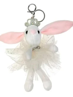 Børn Dansebutikken Andet Til Ballet|Balletting Børn-Sød balletkanin nøglering i hvid