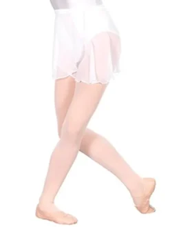 Børn Dansebutikken Underdele Piger|Gymnastikkjole Piger-Seré hvid chiffon slå om skirt piger