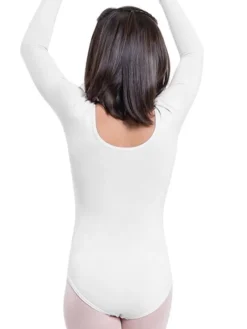 Børn Dansebutikken Dragter Piger|Balletdragter Børn-Seré hvid dragt m.langt ærme ballet/gymnastik