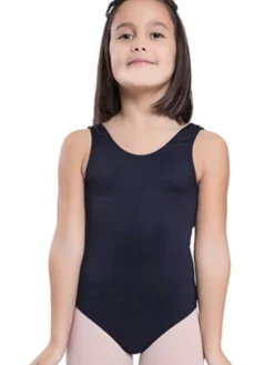 Børn Dansebutikken Dragter Piger|Balletdragter Børn-Seré sort bomuldsdragt u.ærmer ballet/gymnastik