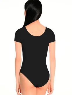 Dame Dansebutikken Dragter Damer|Balletdragter Damer-Seré sort dragt med korte ærmer