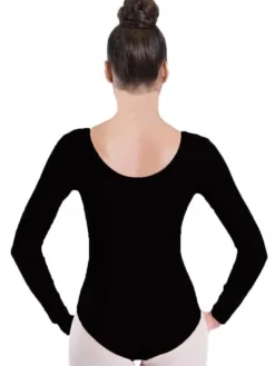 Dame Dansebutikken Dragter Damer|Balletdragter Damer-Seré sort dragt m.lang ærme ballet/gymnastik