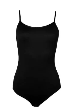 Dame Dansebutikken Dragter Damer|Balletdragter Damer-Seré sort dragt m.stropper ballet/gymnastik