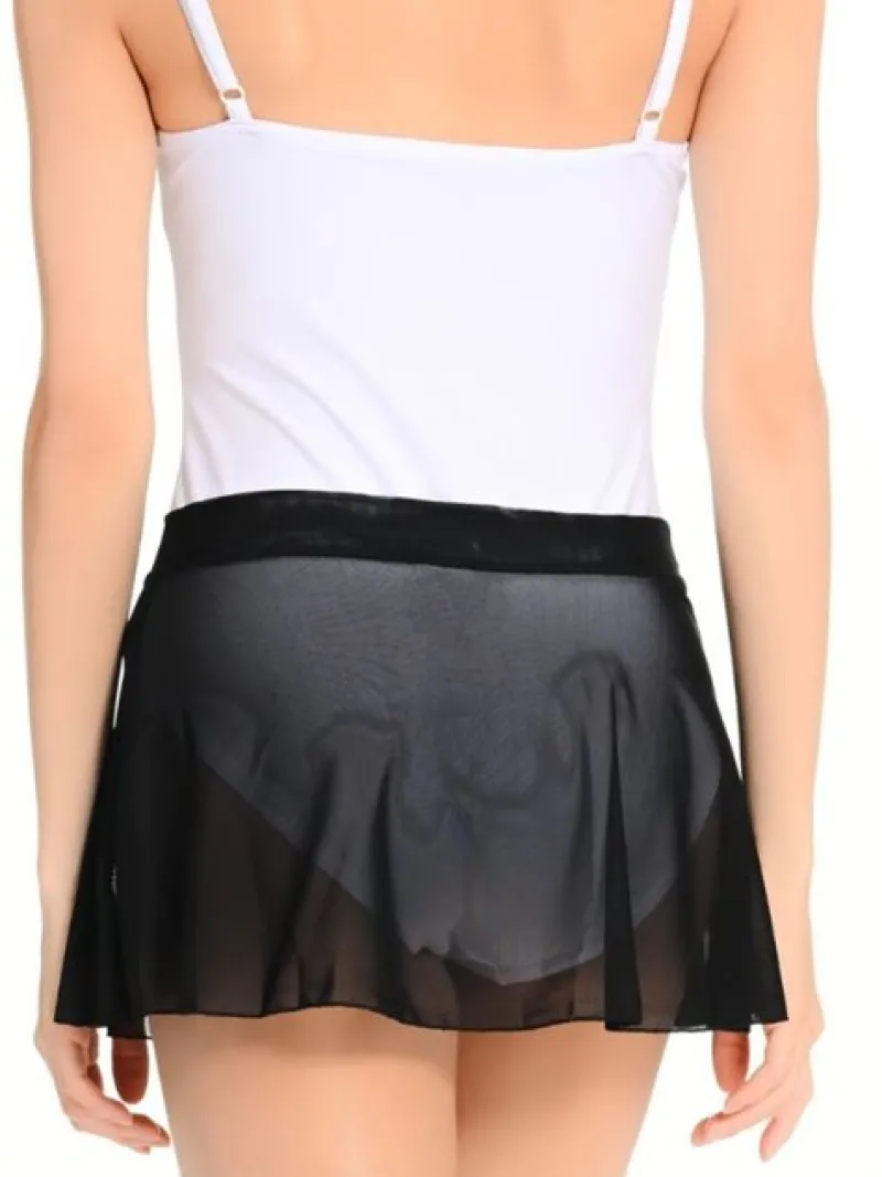 Dame Dansebutikken Underdele Damer|Underdele Piger-Seré sort pull on mesh skørt