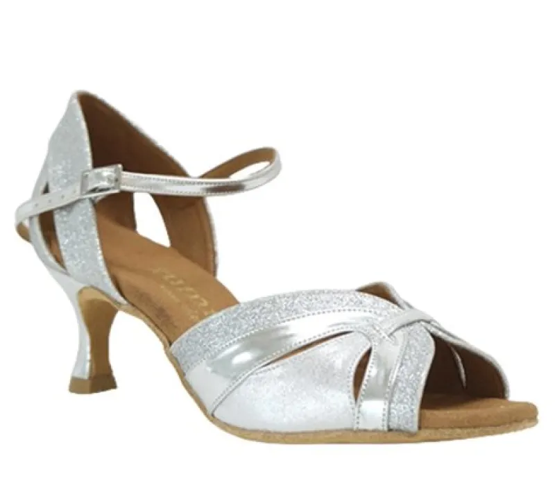 Dame Dansebutikken Brudesko|Salsasko Damer-Sølv dansesko 5 cm hæl Rummos