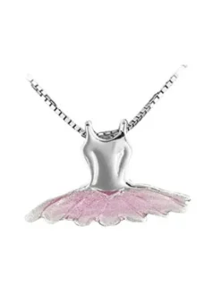 Børn Dansebutikken Andet Til Ballet|Balletting Børn-Sølv halskæde balletdanser tutu Mikelart
