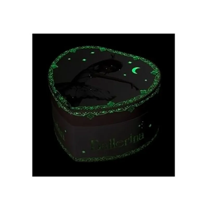 Børn Dansebutikken Balletting Børn-Smykkeskrin i hjerteform med Ballerina og musik