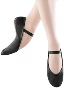 Dansebutikken Balletsko Bløde-Sort balletsko/springsko skind m. fuldsål Bloch
