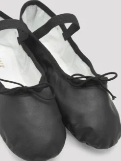 Dansebutikken Balletsko Bløde-Sort balletsko/springsko skind m. fuldsål Bloch