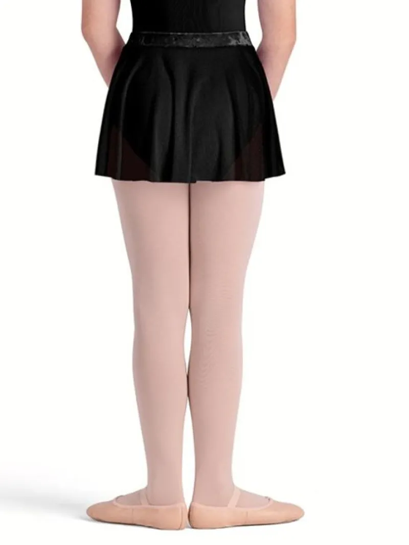 Børn Dansebutikken Gymnastikkjole Piger|Ballet Underdele Børn-Sort balletskørt i mesh med velourbånd fra Bloch